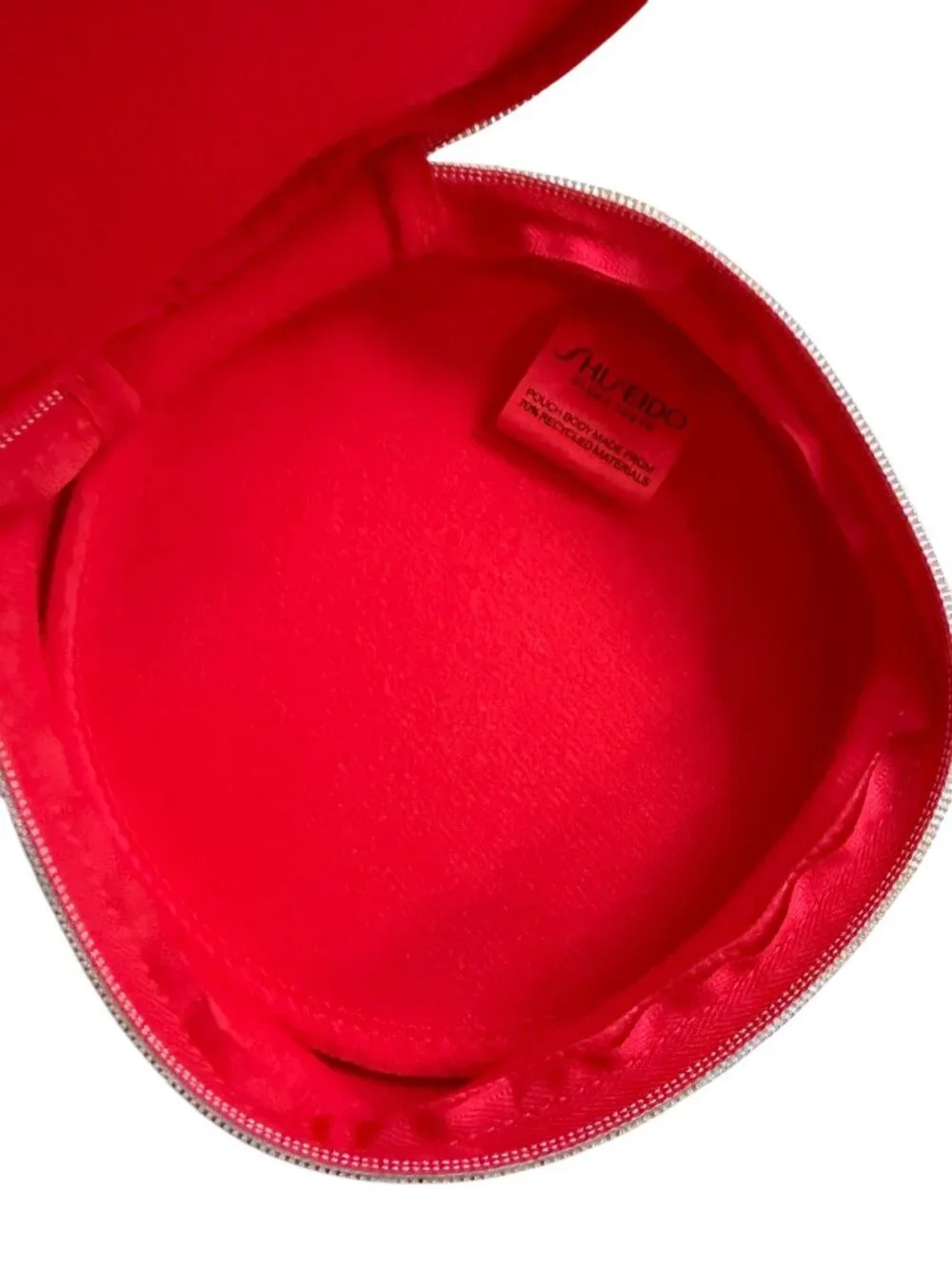 SHISEIDO Ginza Red Round Travel Cosmetic Bag NEW NWOT
